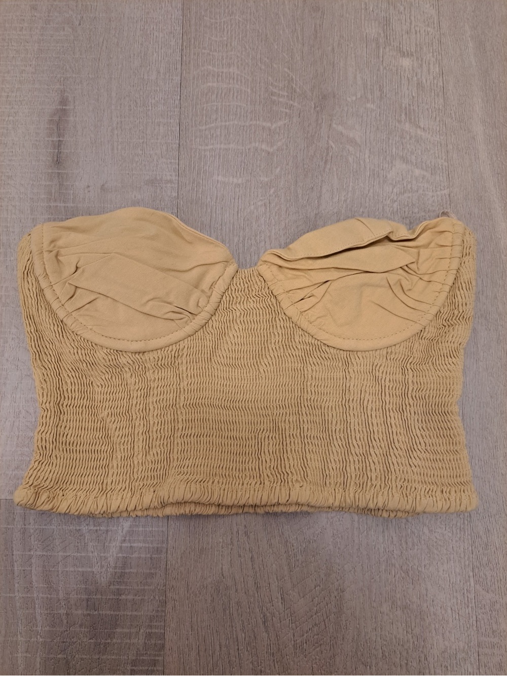 Zara Strapless Smocked Bustier Top Small